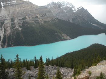 Scenic view of mountain range