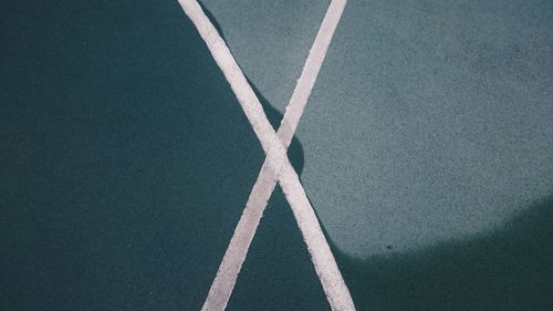 Road marking on road