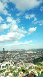 High angle shot of cityscape