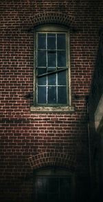 Window of brick wall