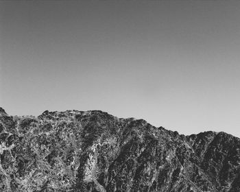 Scenic view of mountains against clear sky