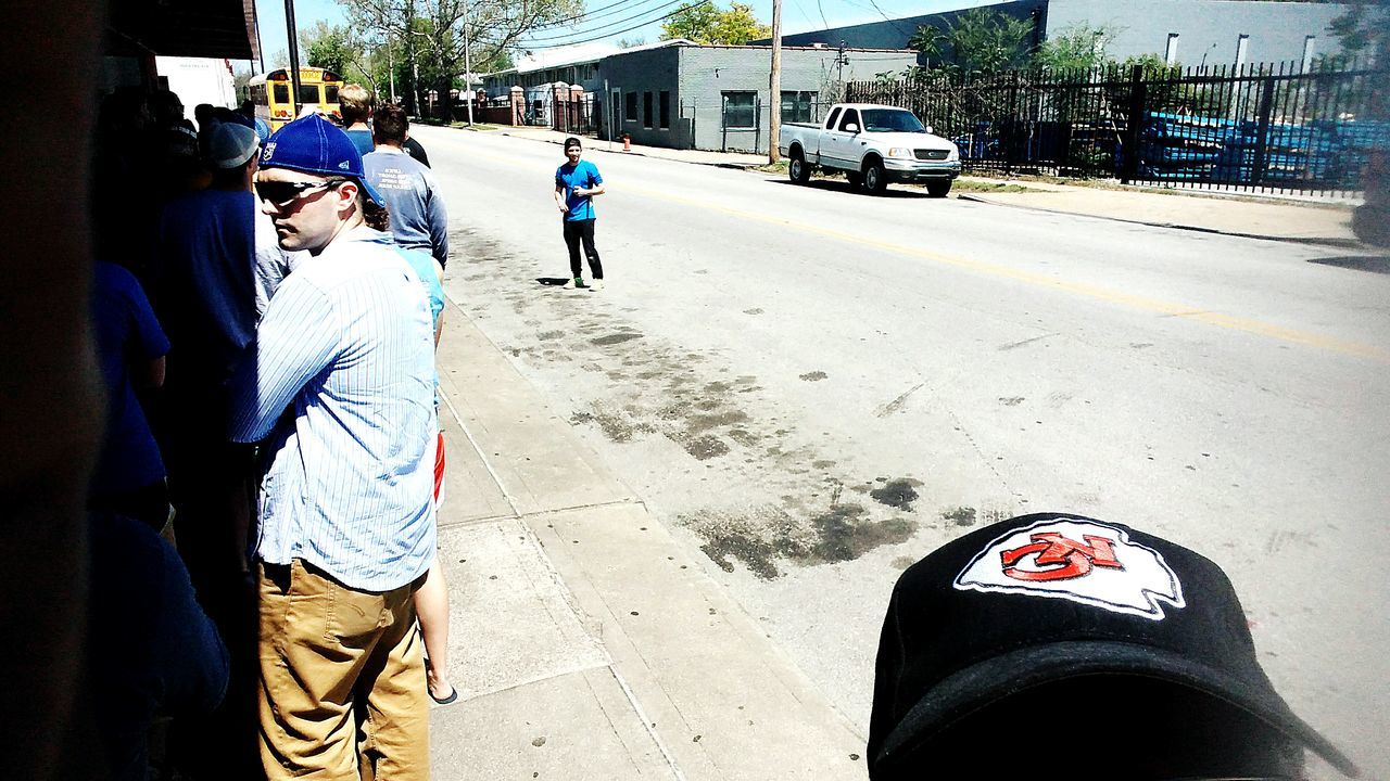 Arthur Bryants BBQ waiting line