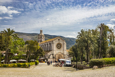 Low angle view of church against sky