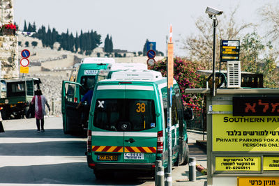 Vehicles on road in city