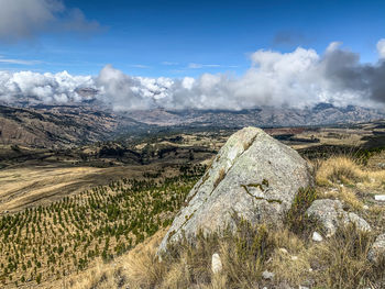 Aerial view of landscape against sky