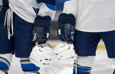 Cropped image of ice hockey players