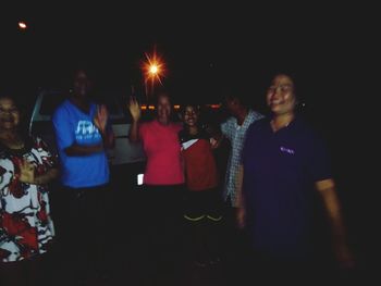 Group of people at night