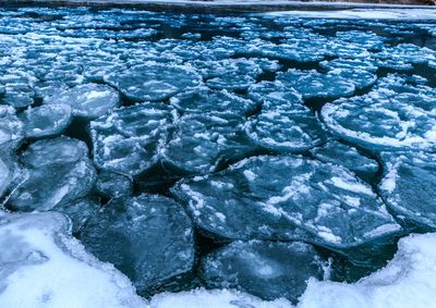 Full frame shot of frozen sea