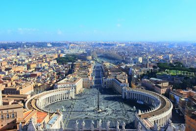 High angle view of cityscape