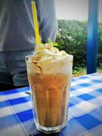 Close-up of drink on table