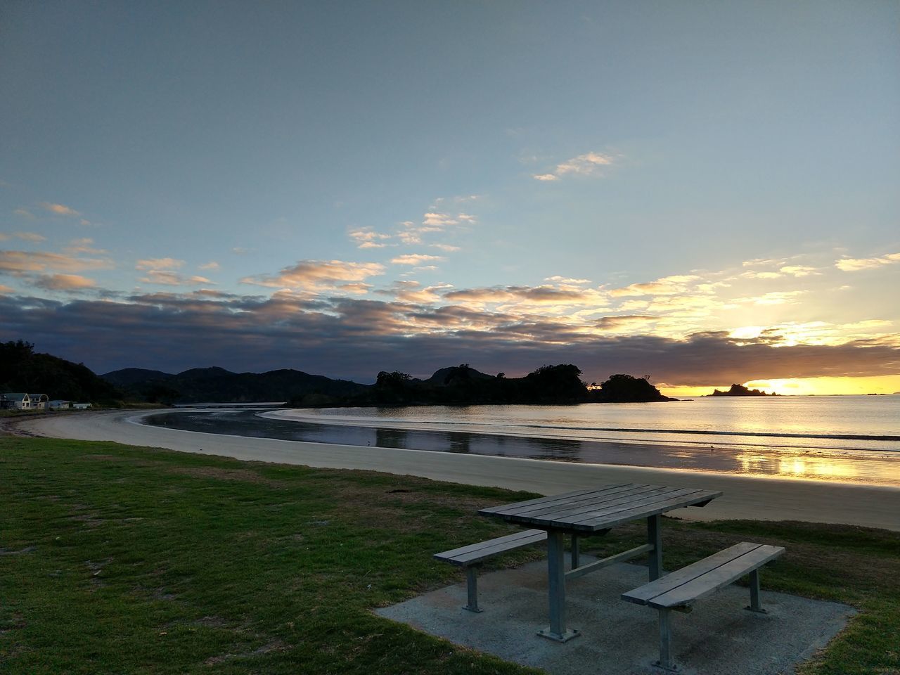 SCENIC VIEW OF SUNSET OVER LAKE