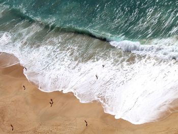 High angle view of beach