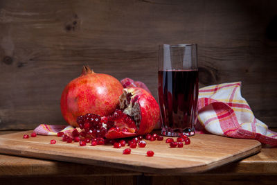 Close-up of food on table