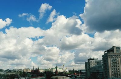 Buildings in city against sky