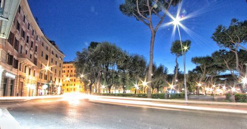 View of city street against sky