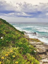 Scenic view of sea against sky