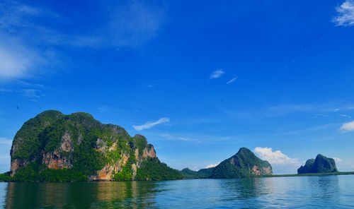 Rock formations in sea