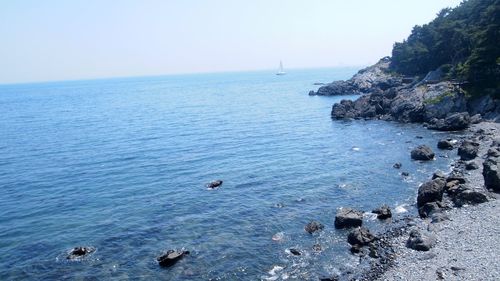 Scenic view of sea against sky