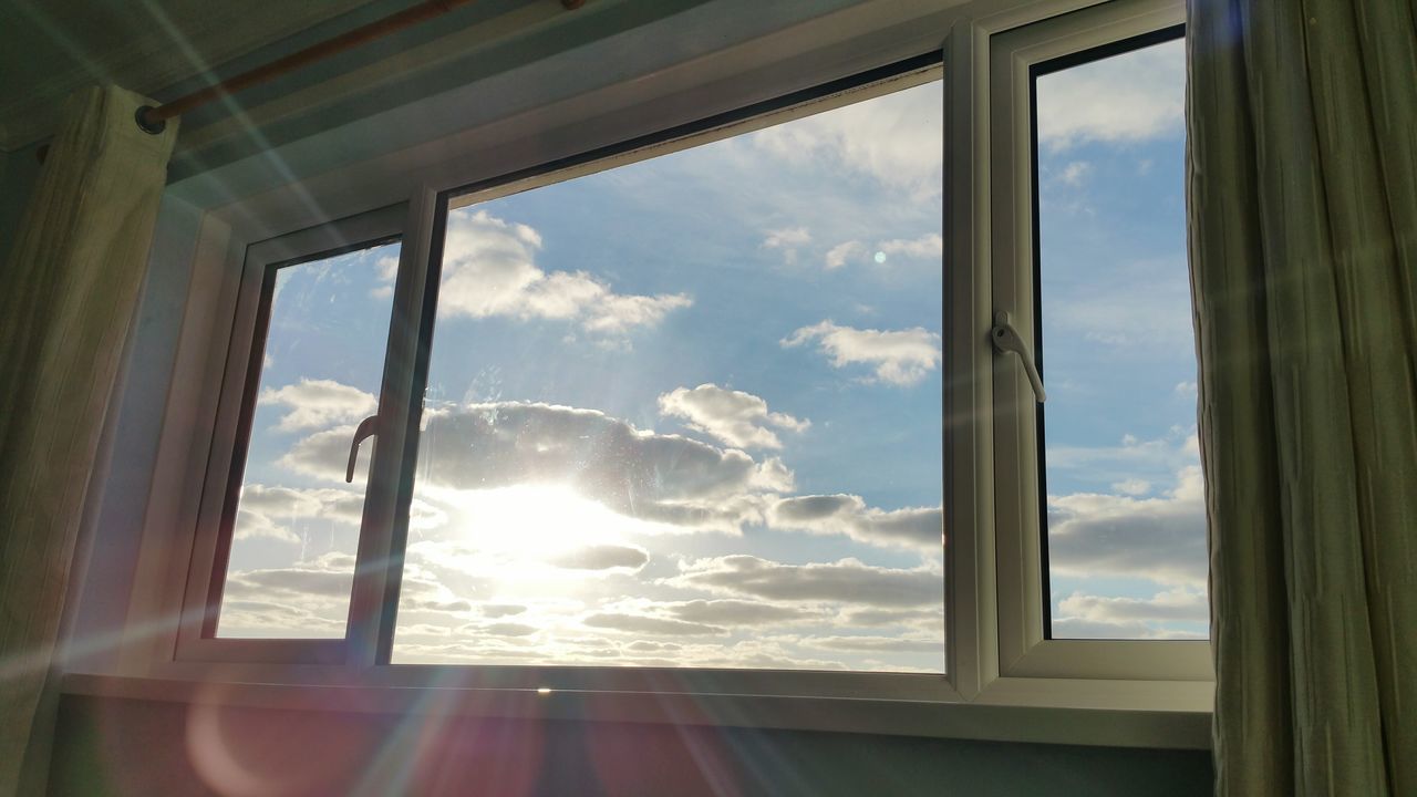 Sky through window