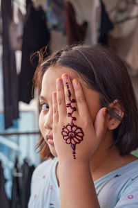 Close-up portrait of girl