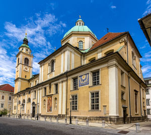 Low angle view of building against sky