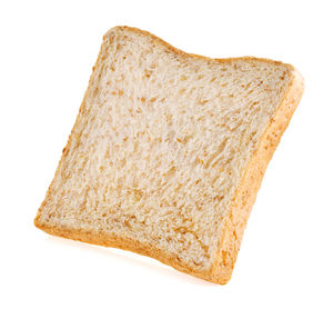 Close-up of bread against white background