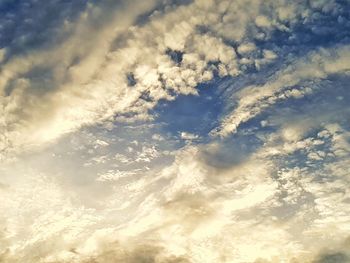 Low angle view of clouds in sky