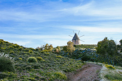 Scenic view of a windmill