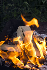 Close-up of bonfire