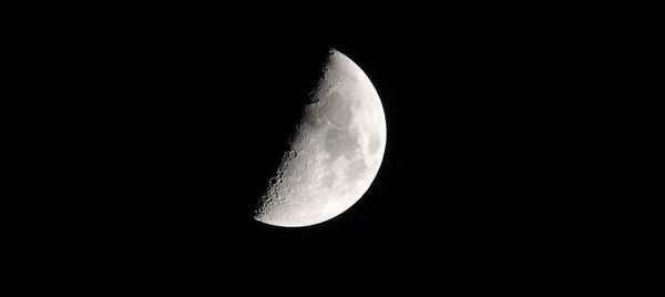 Low angle view of moon in sky