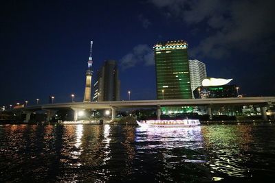 City skyline at night