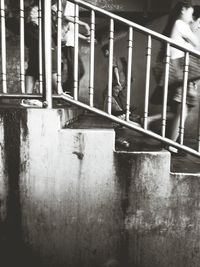 Railing on staircase