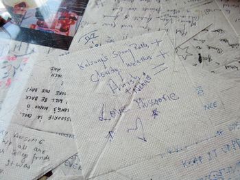 Close-up of text on paper