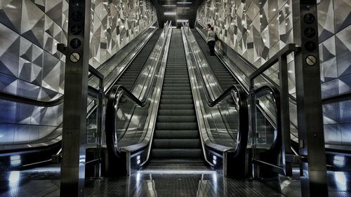 View of escalator