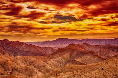 High angle view of dramatic sky