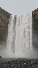 Scenic view of waterfall