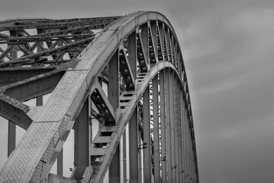 Low angle detail view of waalbrug nijmegen bridge