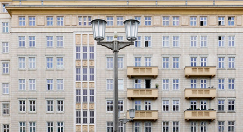 Lantern and facade at the frankfurter alee, berlin