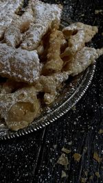 High angle view of food on table
