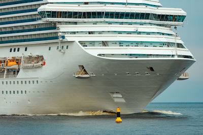 Ship sailing on sea