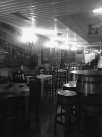 Empty chairs in restaurant