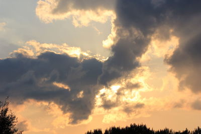 Low angle view of cloudy sky