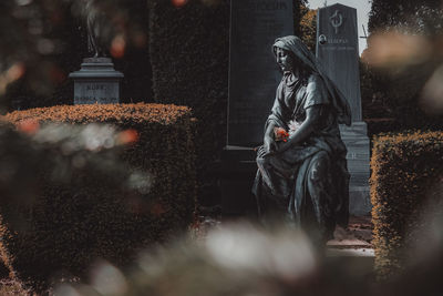 Statue against blurred background