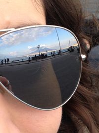 Woman standing on beach