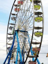 Low angle view of ferris wheel against sky