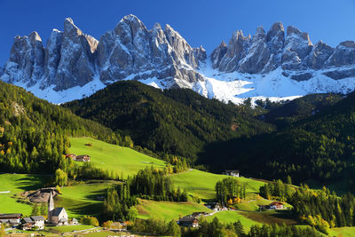 Panoramic view of mountains against sky