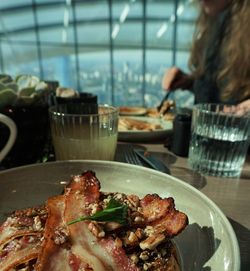 Close-up of served food