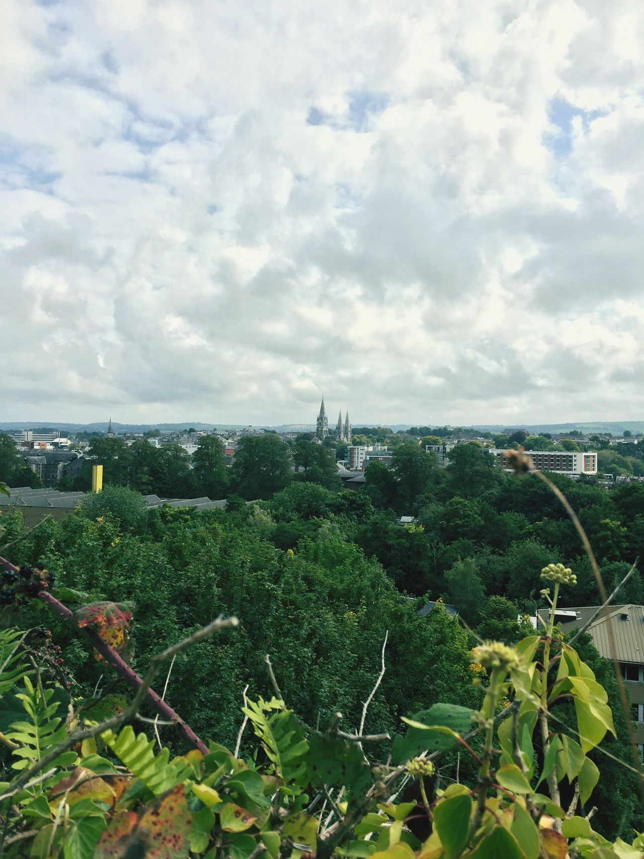 Cork city view with awesome cloudness