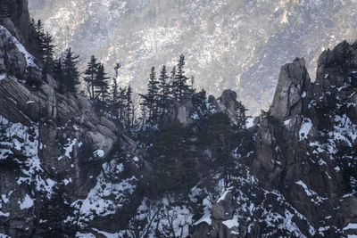 Mountains at seoraksan national park during winter