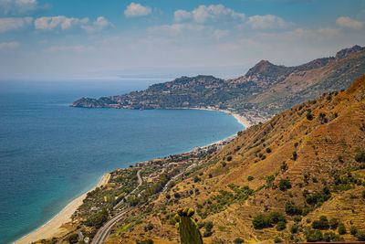 View of the top of a typical sicilian seafaring town